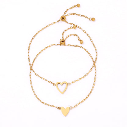 Matching Hearts Bracelet Set