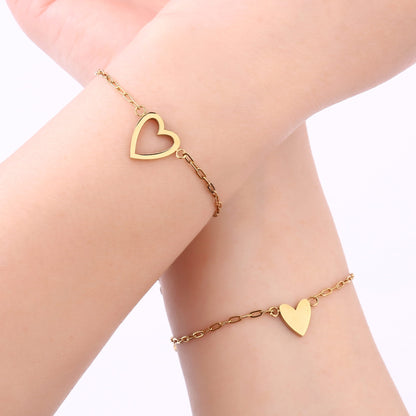 Matching Hearts Bracelet Set