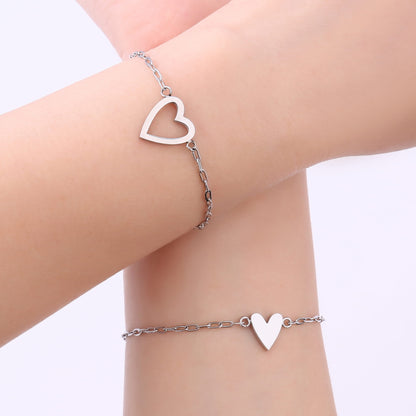 Matching Hearts Bracelet Set