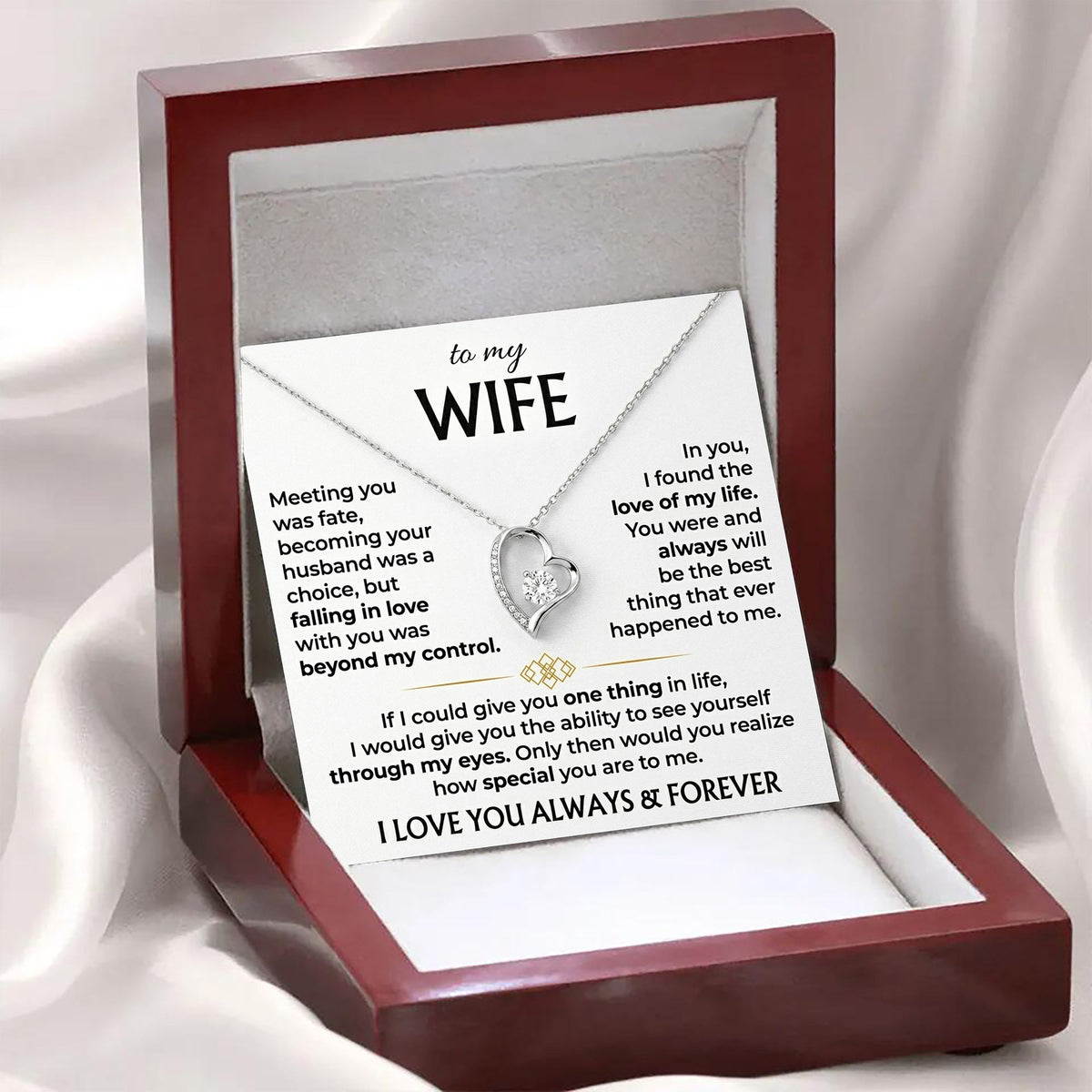 To My Wife - Forever Love Necklace Gift Set