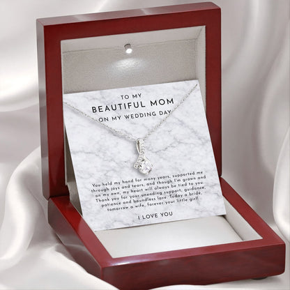 To My Mom on My Wedding Day - 14k Necklace Gift Set