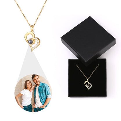 Personalized Heart Projection Necklace