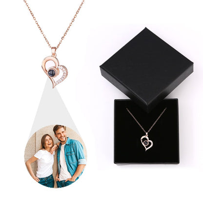 Personalized Heart Projection Necklace