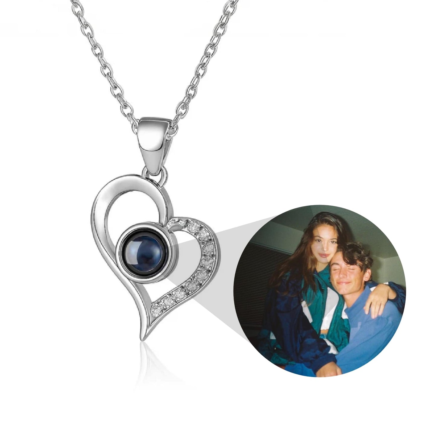 Personalized Heart Projection Necklace