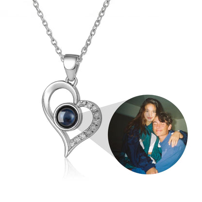 Personalized Heart Projection Necklace