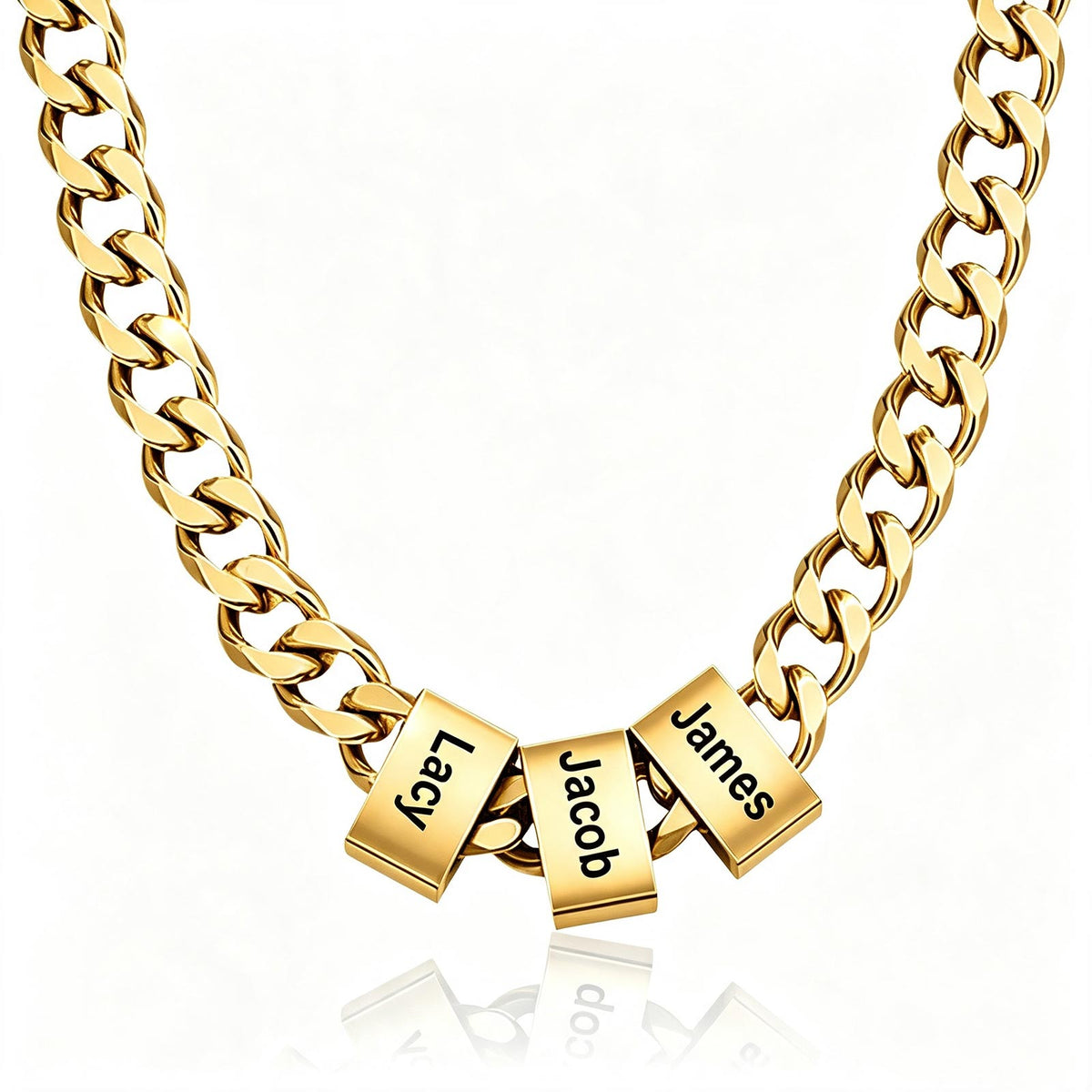 Men’s Necklace with Personalized Name Beads