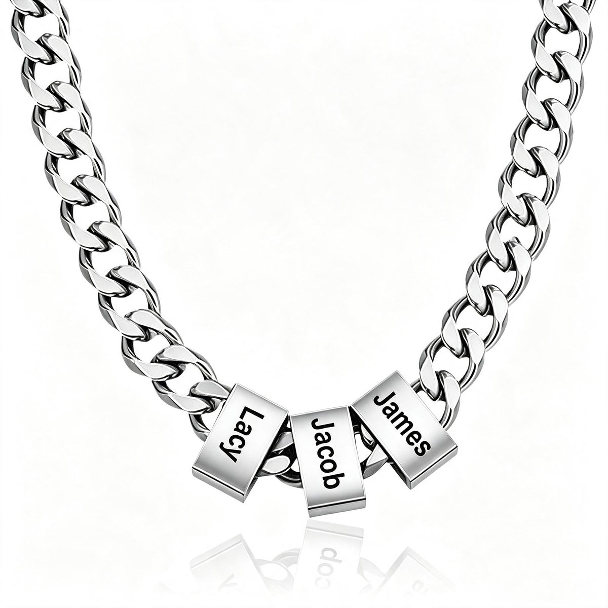 Men’s Necklace with Personalized Name Beads