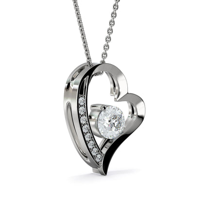 “To My Love” - 14k Whitegold Heart Necklace