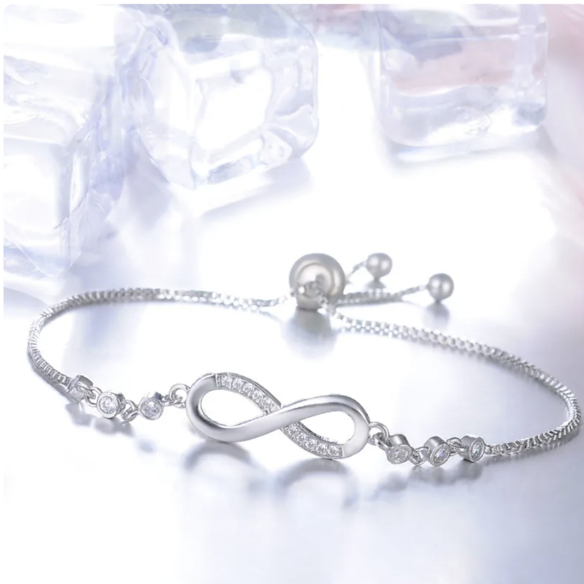 925 Sterling Silver Infinity Bracelet