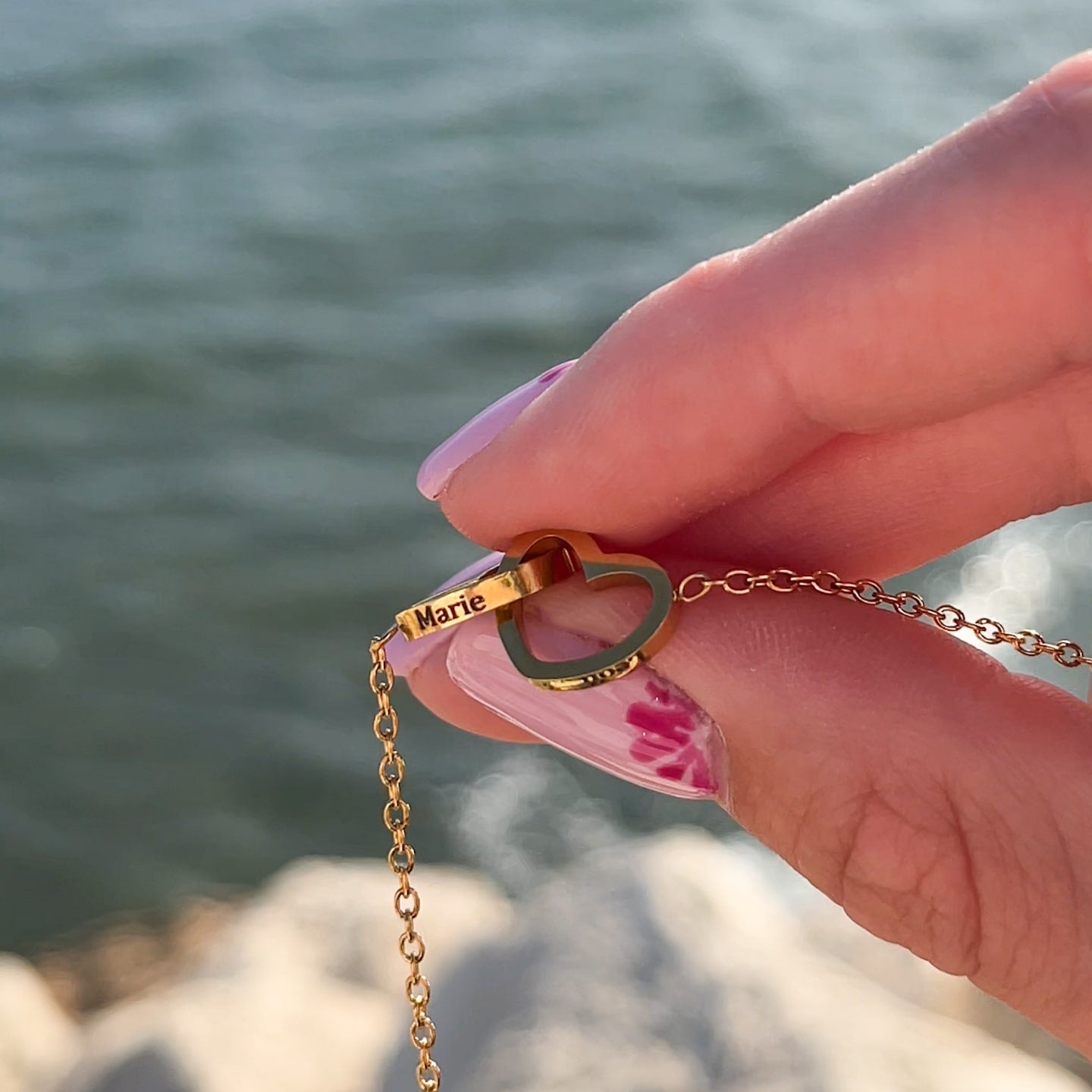 Globe Rose Box - With Hidden Engraved Necklace