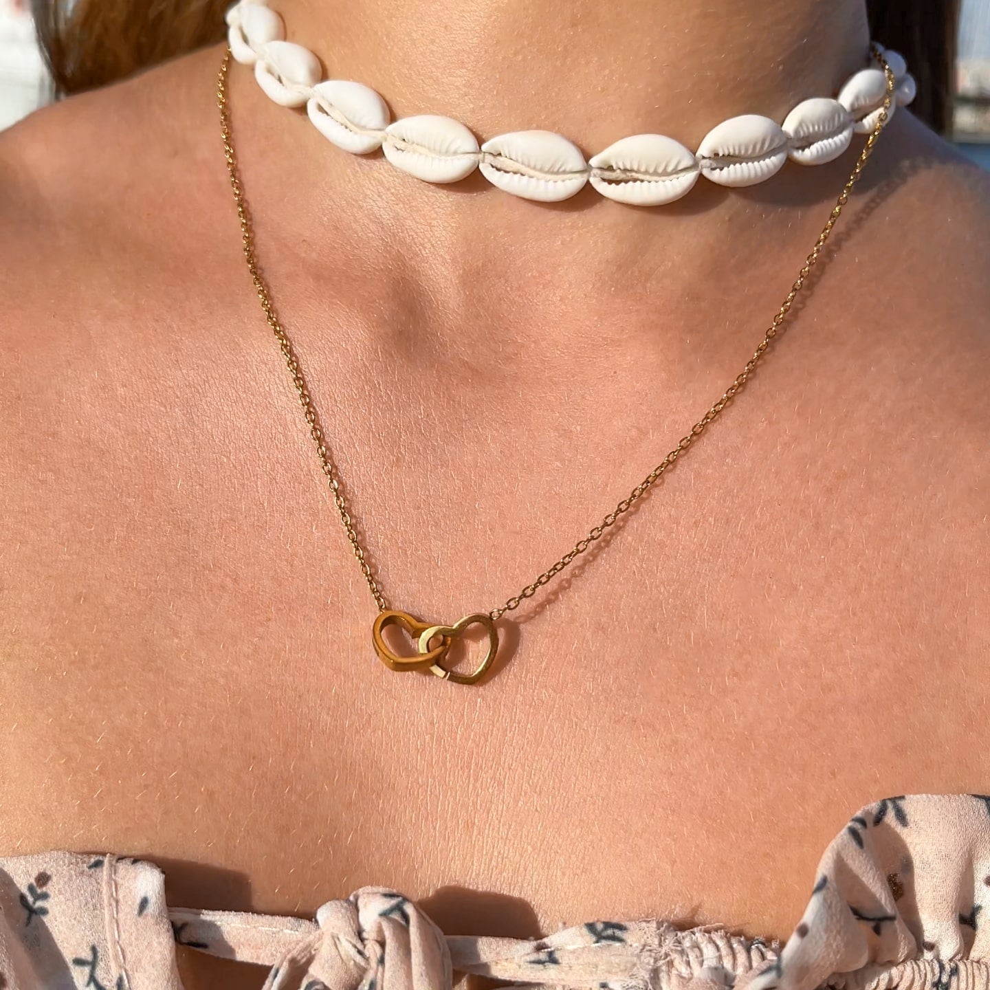 Heartlock Rose Box - With Double Heart Engraved Necklace