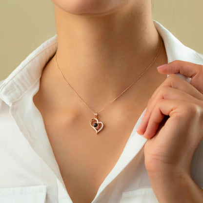 Personalized Heart Projection Necklace