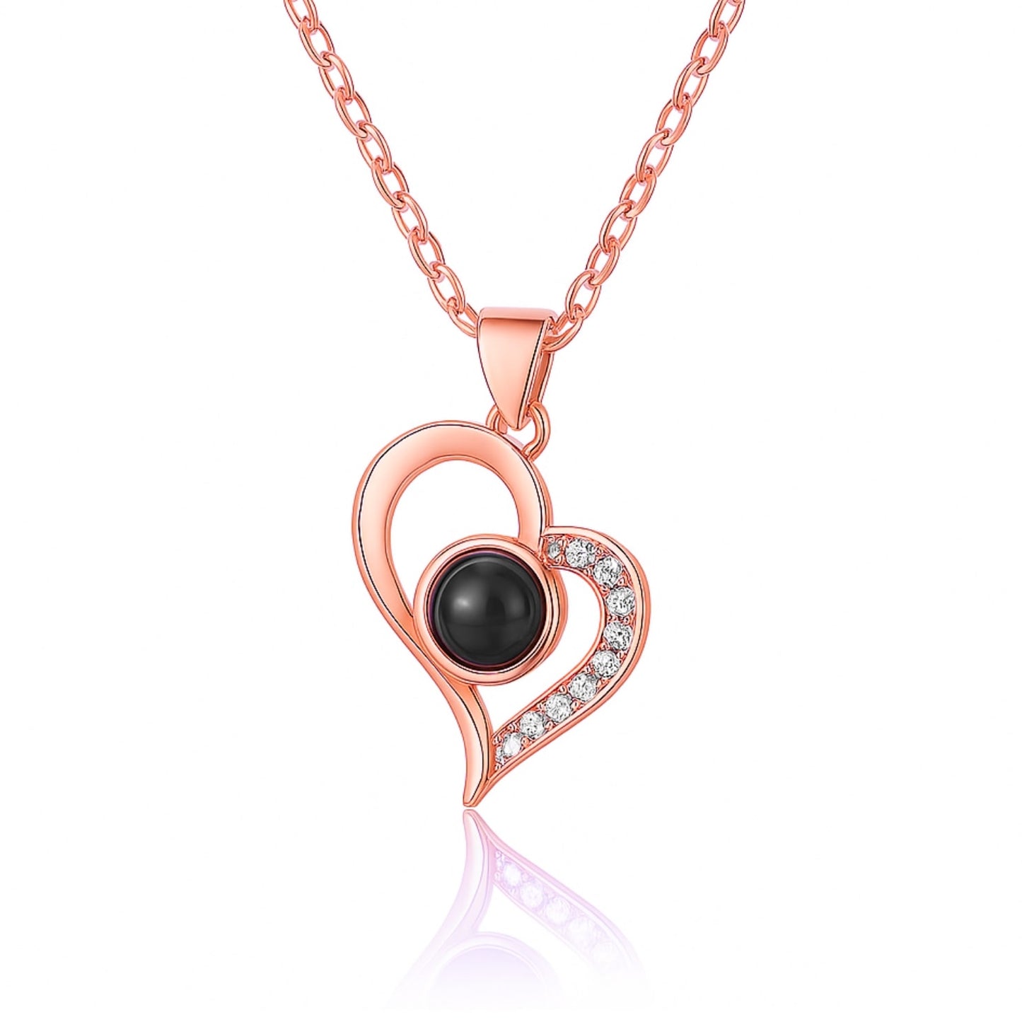 Personalized Heart Projection Necklace