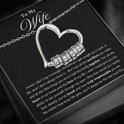 "The Heart of Our Family" - Customized Heart Necklace