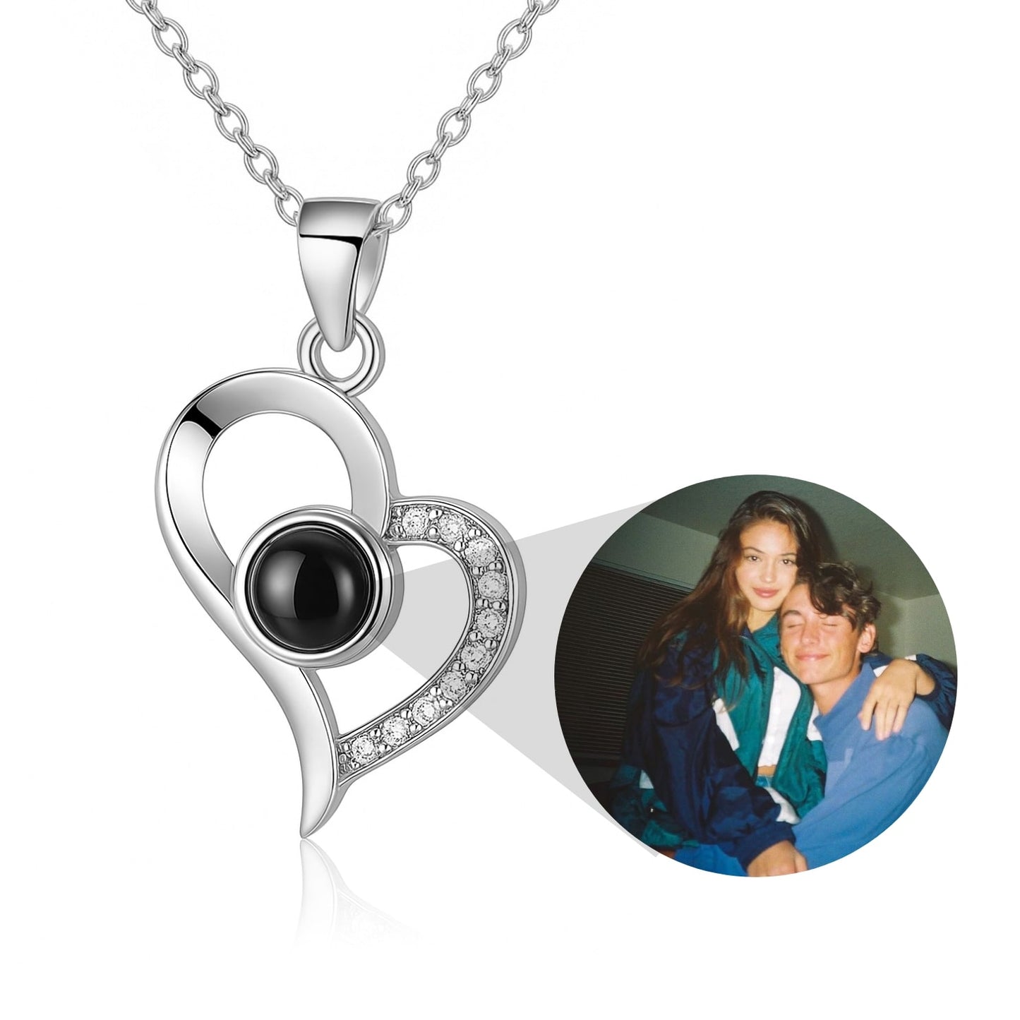 Personalized Heart Projection Necklace