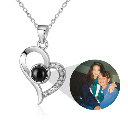Personalized Heart Projection Necklace